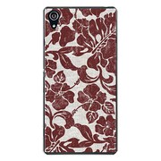 SO-03F-YCM2P0978-78 [docomo SO-03F Xperia Z2 オリジナル デザイン スマホケース 【ハワイアンフラワー ダークレッド】]