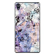 SO-03F-YCM2P0985-78 [docomo SO-03F Xperia Z2 オリジナル デザイン スマホケース 【ヴィンテージ風な花柄 ブルー】]