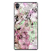 SO-03F-YCM2P0986-78 [docomo SO-03F Xperia Z2 オリジナル デザイン スマホケース 【ヴィンテージ風な花柄 グリーン】]
