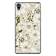 SO-03F-YCM2P0989-78 [docomo SO-03F Xperia Z2 オリジナル デザイン スマホケース 【ヴィンテージ風な花柄 ライトグリーン】]
