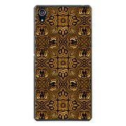 SO-03F-YCM2P1077-78 [docomo SO-03F Xperia Z2 オリジナル デザイン スマホケース 【万華鏡 模様 パターン A イエロー】]