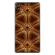 SO-03F-YCM2P1078-78 [docomo SO-03F Xperia Z2 オリジナル デザイン スマホケース 【万華鏡 模様 パターン B ゴールド】]