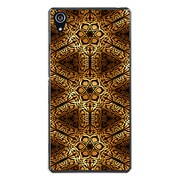 SO-03F-YCM2P1081-78 [docomo SO-03F Xperia Z2 オリジナル デザイン スマホケース 【万華鏡 模様 パターン B イエロー】]