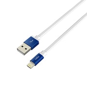 Lightning 充電&同期用 アルミニウムカラー フラットケーブル 1m ブルー AL-ALC10C