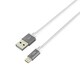 Lightning 充電＆同期用 アルミニウムカラー フラットケーブル 1m グレー AL-ALC10G
