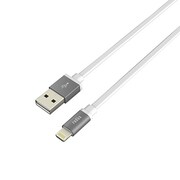 Lightning 充電&同期用 アルミニウムカラー フラットケーブル 1m グレー AL-ALC10G