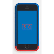 SQDRB500-BLR [Duralumin Bumper for iPhone5s/5 BlueRed]