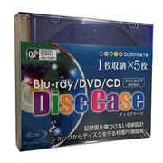 ブルーレイ DVD CDスリムケース (1枚収納 5パック) ミックス OA-RBCD1-5MIX