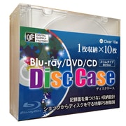 ブルーレイ DVD CDスリムケース (1枚収納 10パック) クリア OA-RBCD1-10C