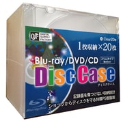 ブルーレイ DVD CDスリムケース (1枚収納 20パック) クリア OA-RBCD1-20C