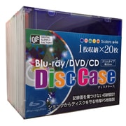 ブルーレイ DVD CDスリムケース (1枚収納 20パック) ミックス OA-RBCD1-20MIX
