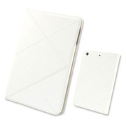 iPad mini Retina専用 手帳型レザージャケット ホワイト BG-IPM-WH