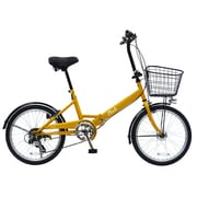 折りたたみ自転車 ノーパンクタイヤ 20型 外装6段変速 マットオレンジ FDN-CC206HD