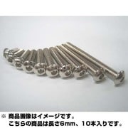 SBN-3406 [M3ソケットスクリュー ボタン 6mm ニッケルクローム 10本入り]