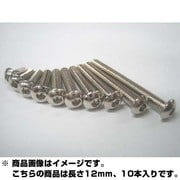 SBN-3412 [M3ソケットスクリュー ボタン 12mm ニッケルクローム 10本入り]
