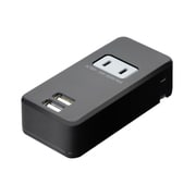 コンセント付USB充電器 2.4A 黒 IPA-24AC/BK