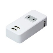 コンセント付USB充電器 2.4A 白 IPA-24AC/WH