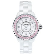 クォーツ J12 ピンクサファイア ホワイトセラミック ダイヤモンドインデックス 33mm 並行輸入品 H2010