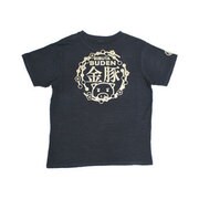 BU1132353 [美豚シリーズ 金豚 つむぎ天竺半袖Tシャツ LL 漆黒 ブラック]