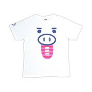 BU1132360 [美豚シリーズ BUU美豚 つむぎ天竺半袖Tシャツ L 美白 オフホワイト]
