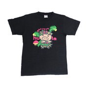 BU1142192 [フラダンス美豚クルーネック つむぎ天竺半袖Tシャツ LL 漆黒 ブラック]