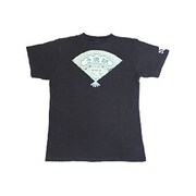 BU1142222 [蛸焼きクルーネック　つむぎ天竺半袖Tシャツ M 漆黒 ブラック]