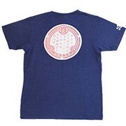 BU1142259 [豊天呉服店 つむぎ天竺半袖Tシャツ LL 藍 インディゴ]