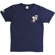 BUB0802K [スラブ天竺半袖Tシャツ 一笑懸命 L インディゴ]