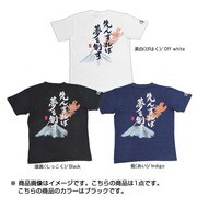 BUB0832 [言魂シリーズ 先んずれば夢を制す つむぎ天竺半袖Tシャツ LL 漆黒 ブラック]