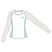 M39324 [W ACTIVETRAINING カラーブロック 長袖 T シャツ ITT43 レディース Mサイズ ホワイト]
