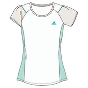 M39328 [W ACTIVETRAINING カラーブロック 半袖 T シャツ ITT44 レディース Sサイズ ホワイト]