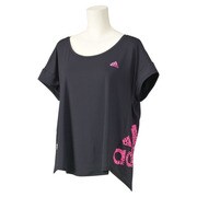 M39505 [W ACTIVEGYM ロゴ ルーズ T シャツ ITU32 レディース Lサイズ ブラック]