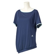 M39522 [W ACTIVEGYM アシンメトリー 半袖 T シャツ ITU36 レディース Sサイズ カレッジネイビー]