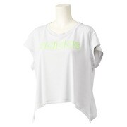 M39523 [W ACTIVEGYM リニアロゴ 半袖 T シャツ ITU37 レディース Lサイズ クリアグレー]