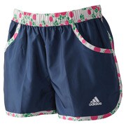 S03524 [W ADIDASBLOOM ウインドショーツ ITX24 レディース Sサイズ カレッジネイビー]