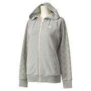 S03545 [W ADIDASBLOOM スウェットパーカー ITX30 レディース OTサイズ Mグレイヘザー]