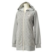 S03552 [W ADIDASBLOOM スウェットロングパーカー ITX31 レディース OTサイズ Mグレイヘザー]