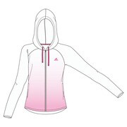 S04682 [W ACTIVETRAINING グラデーション フード付きジャケット JED65 レディース OTサイズ ホワイト]