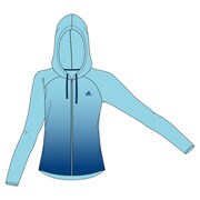 S04684 [W ACTIVETRAINING グラデーション フード付きジャケット JED65 レディース Mサイズ フロストブルーF14]