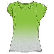 S04686 [W ACTIVETRAINING グラデーション 半袖 T シャツ JED66 レディース Lサイズ セミソーラーグリーン]