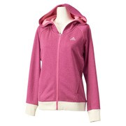 S04693 [W ACTIVETRAINING スウェット パーカー JED68 レディース Lサイズ アマゾンレッドＦ14]