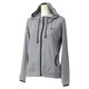 S04708 [W ACTIVETRAINING 裏起毛ボーダー フード付きジャケット JED73 レディース J/M ブラック/クリアグレー]