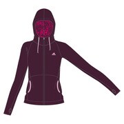 S04715 [W ACTIVETRAINING ボディヒート フード付きジャケット JED74 レディース J/L リッチレッドF14]