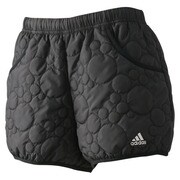 S05189 [W ADIDASBLOOM キルティングショーツ JIE67 レディース Lサイズ ブラック]
