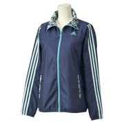 S06955 [W ADIDASBLOOM ウインドブレーカージャケット T ITX26 レディース Lサイズ カレッジネービー]