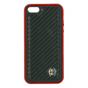 AR-TPUPCIP5-AR/D3-RD [iPhone5s/5専用カーボン調ハードケース ブラック/レッド]