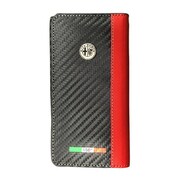AR-PWIP5-4C/D3-RD [iPhone5s/5対応カーボン調手帳型スリーブケース ブラック/レッド]