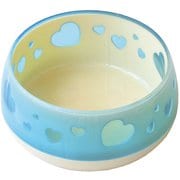 おいしく見えるワン食器 S ハート 青