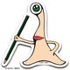 寄生獣 防水ステッカー ミギー 勉強中 [キャラクターグッズ]