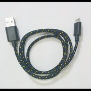 布スリーブmicroUSBカラーケーブル ブラック BI-COLOCBL/BK